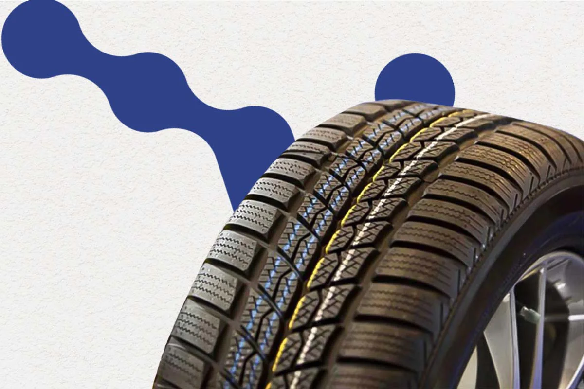 رگه های رنگی روی لاستیک