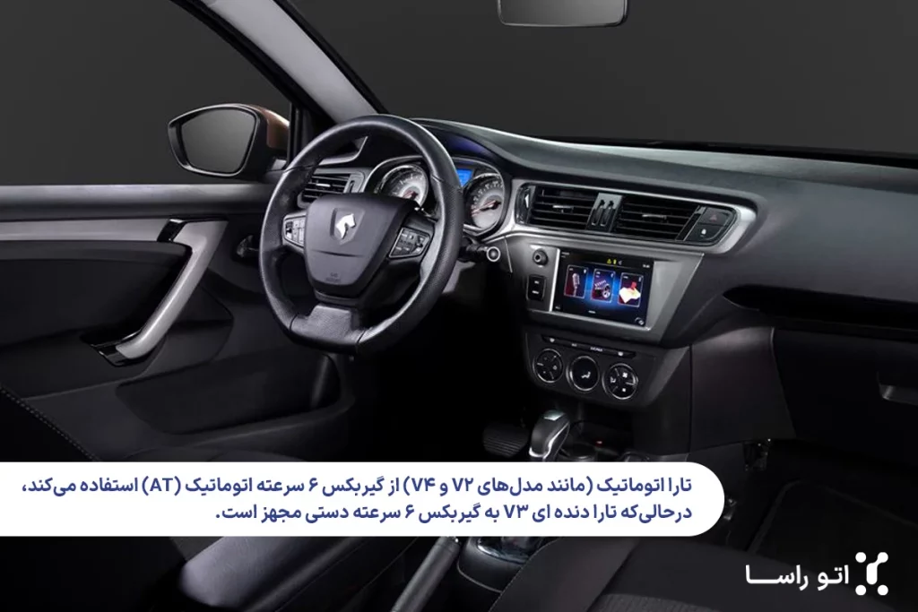 مشخصات ماشین تارا دنده ای v3
