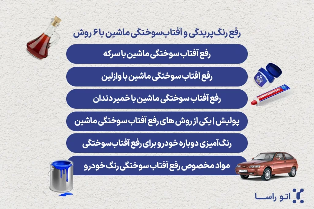 درمان آفتاب سوختگی بدنه ماشین
