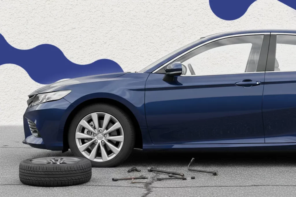 فرق لاستیک کم ‌باد و پنچر