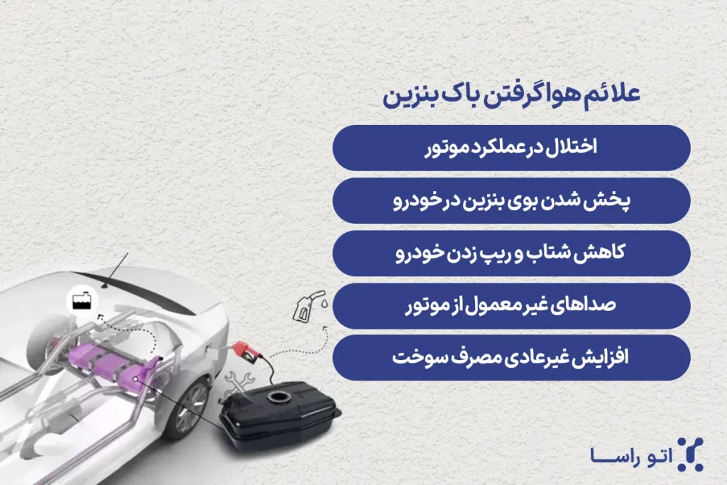 علائم هواگرفتن باک بنزین